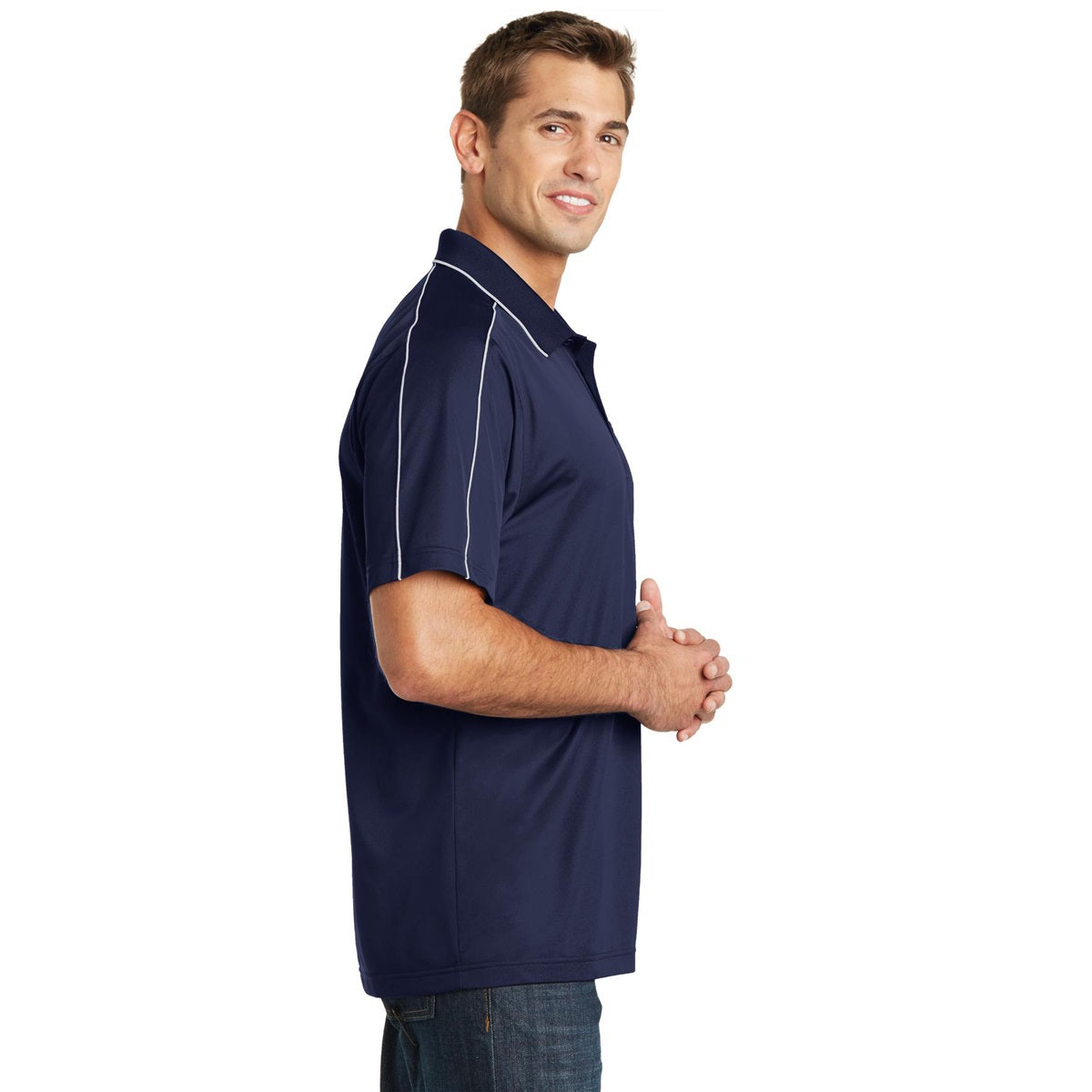 Black/Iron Grey Polo Shirt - Sport-Tek - Micropique Poly