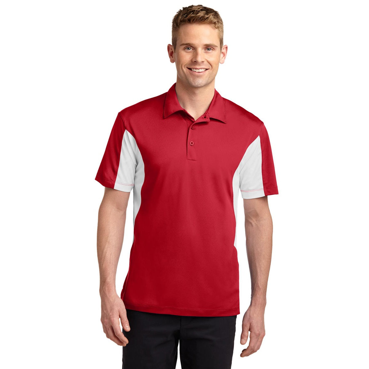 Black/True Red Polo - Sport-Tek - Durable Fabric - Quality Style