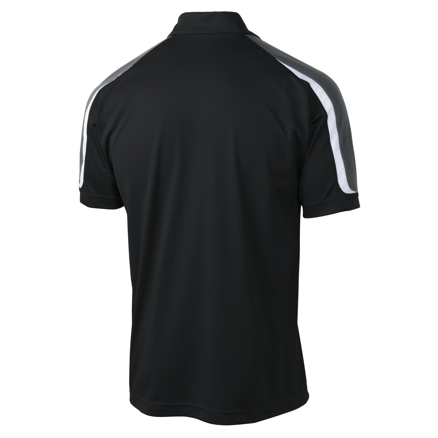 Black/Iron Grey/White Polo - Sport-Tek - Stylish Fit