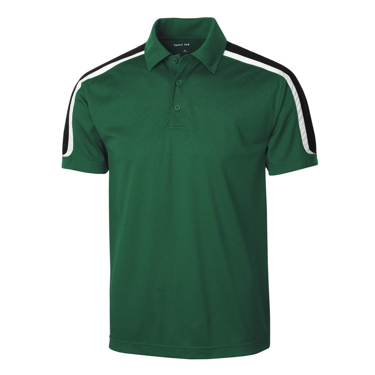 Black/Iron Grey/White Polo - Sport-Tek - Stylish Fit