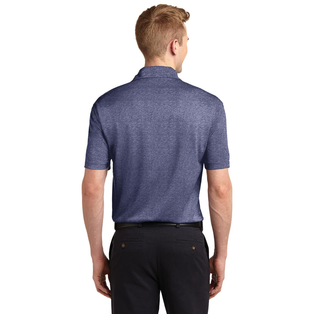 True Royal Heather Polo Shirt - Sport-Tek - Moisture Wicking