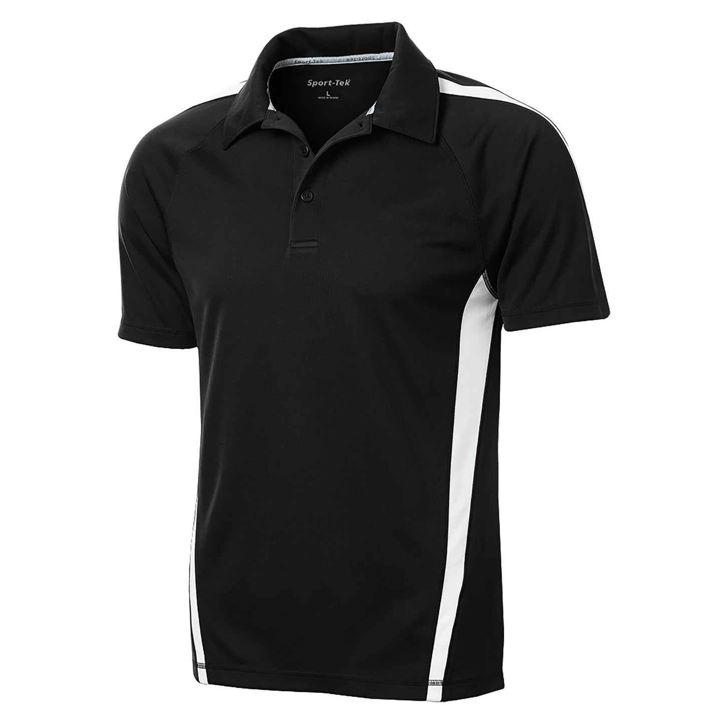 Black/Red Polo Shirt - Sport-Tek - Colorblock Style