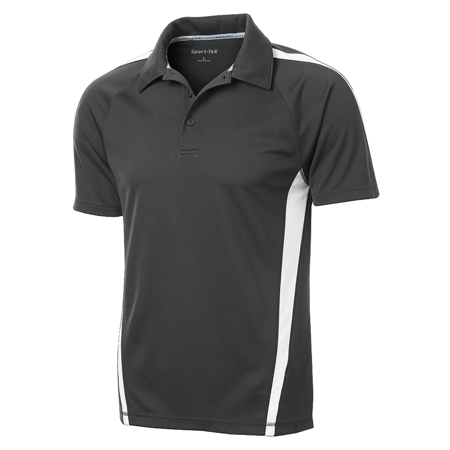 Black/Red Polo Shirt - Sport-Tek - Colorblock Style