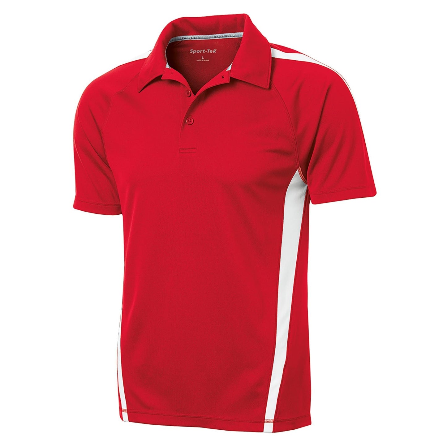 Black/Red Polo Shirt - Sport-Tek - Colorblock Style