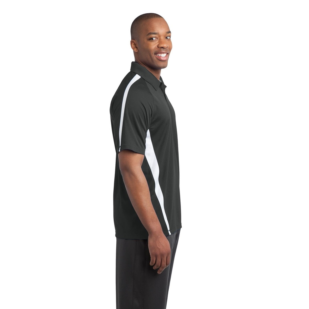 Black/Red Polo Shirt - Sport-Tek - Colorblock Style