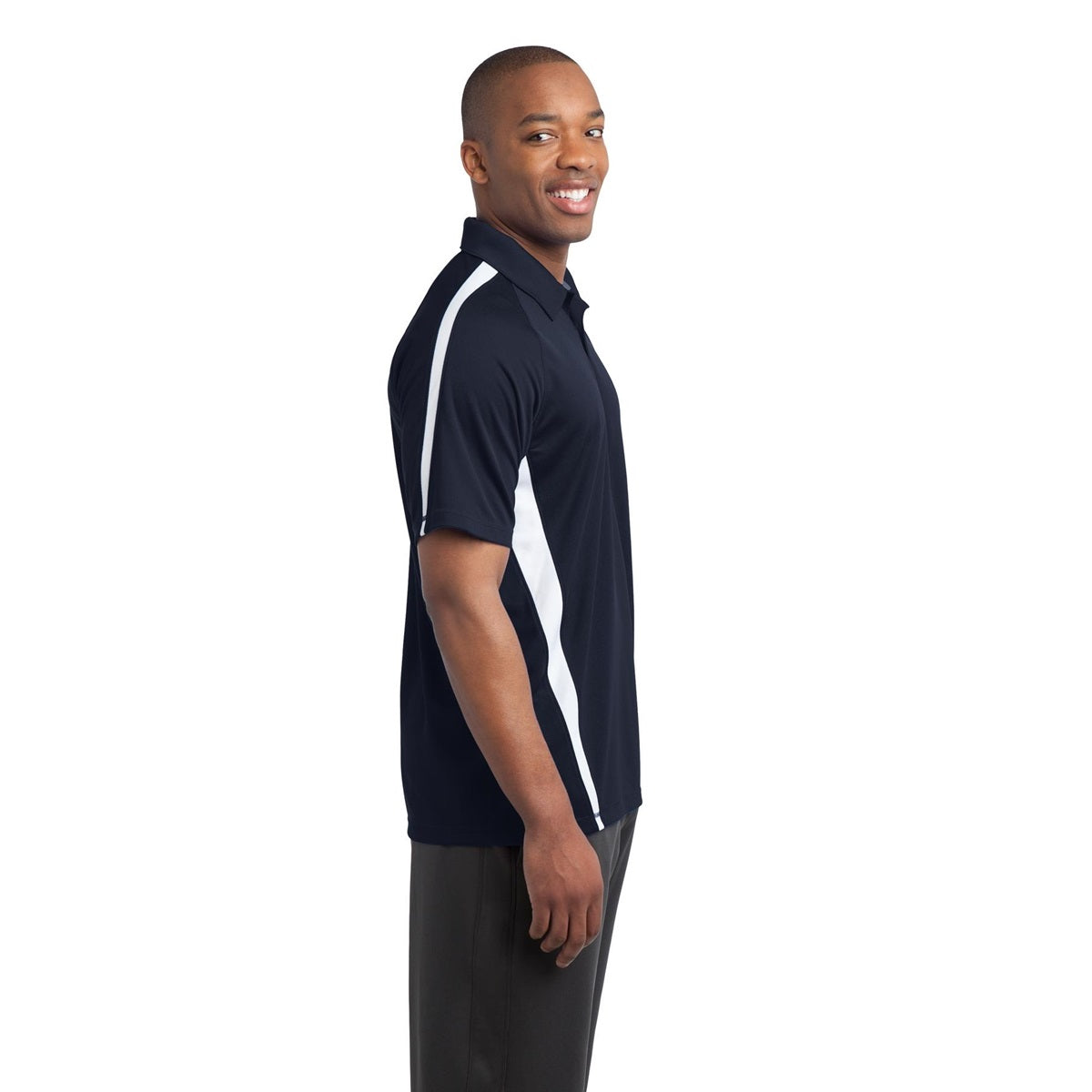 Black/Red Polo Shirt - Sport-Tek - Colorblock Style