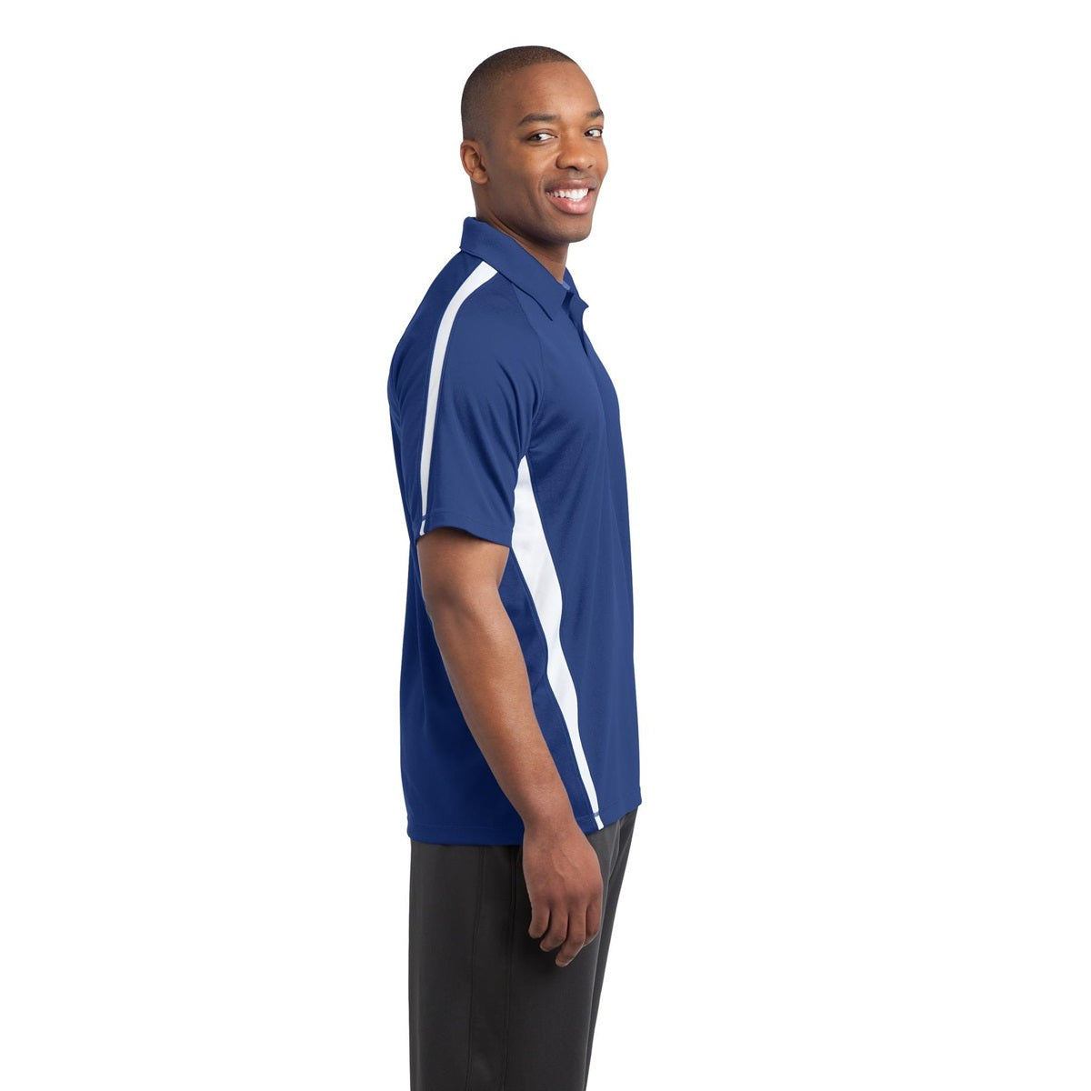 Black/Red Polo Shirt - Sport-Tek - Colorblock Style