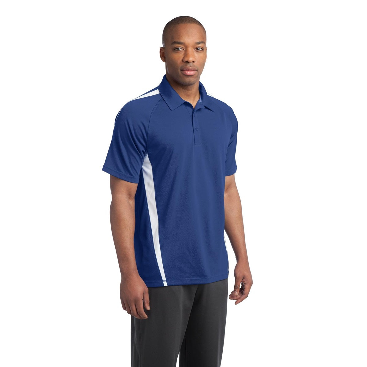 Black/Red Polo Shirt - Sport-Tek - Colorblock Style