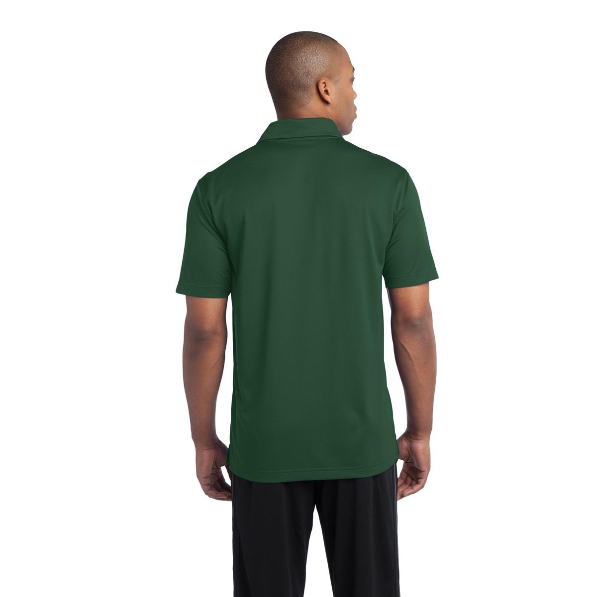 Black Polo Shirt - Sport-Tek - Textured Polyester - Stylish Fit