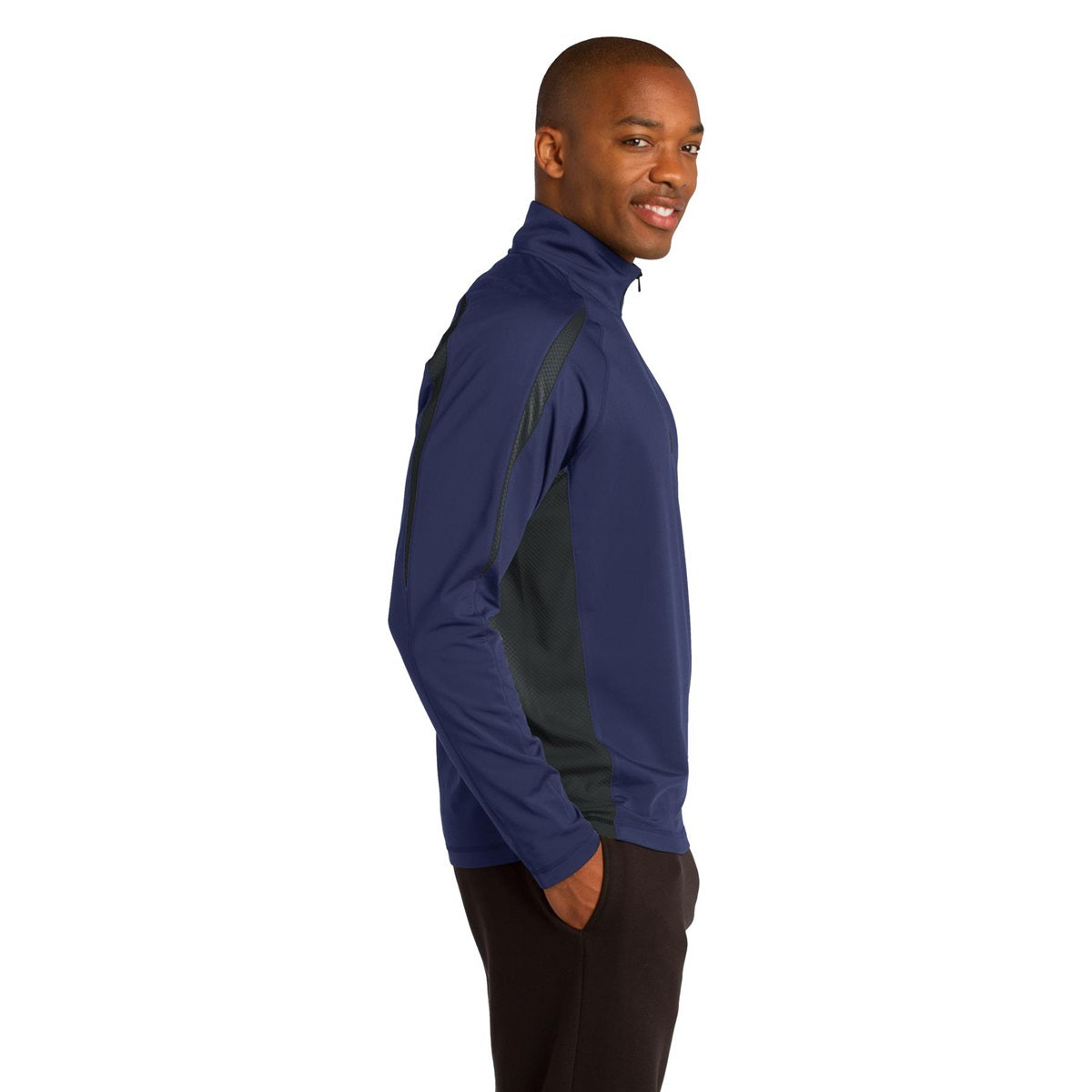 Black/Charcoal Grey Sweatshirts - Sport-Tek - Stretch Pullover