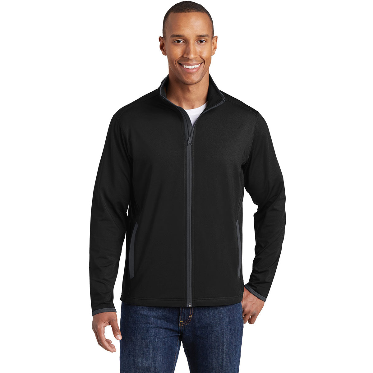 Black/Charcoal Grey Jacket - Sport-Tek - Moisture-Wicking