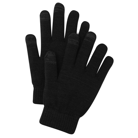 Black Touchscreen Gloves - Sport-Tek - Cozy Acrylic