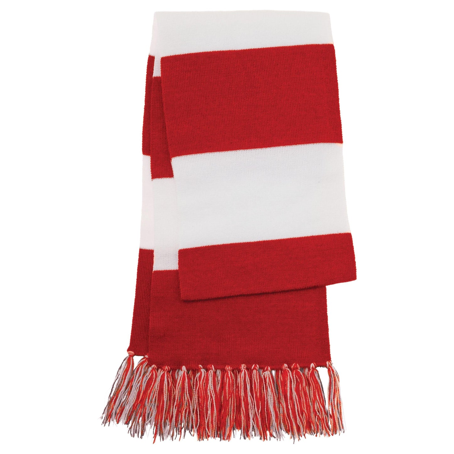 Pink Raspberry Fringed Scarf - Sport-Tek - Cozy Acrylic