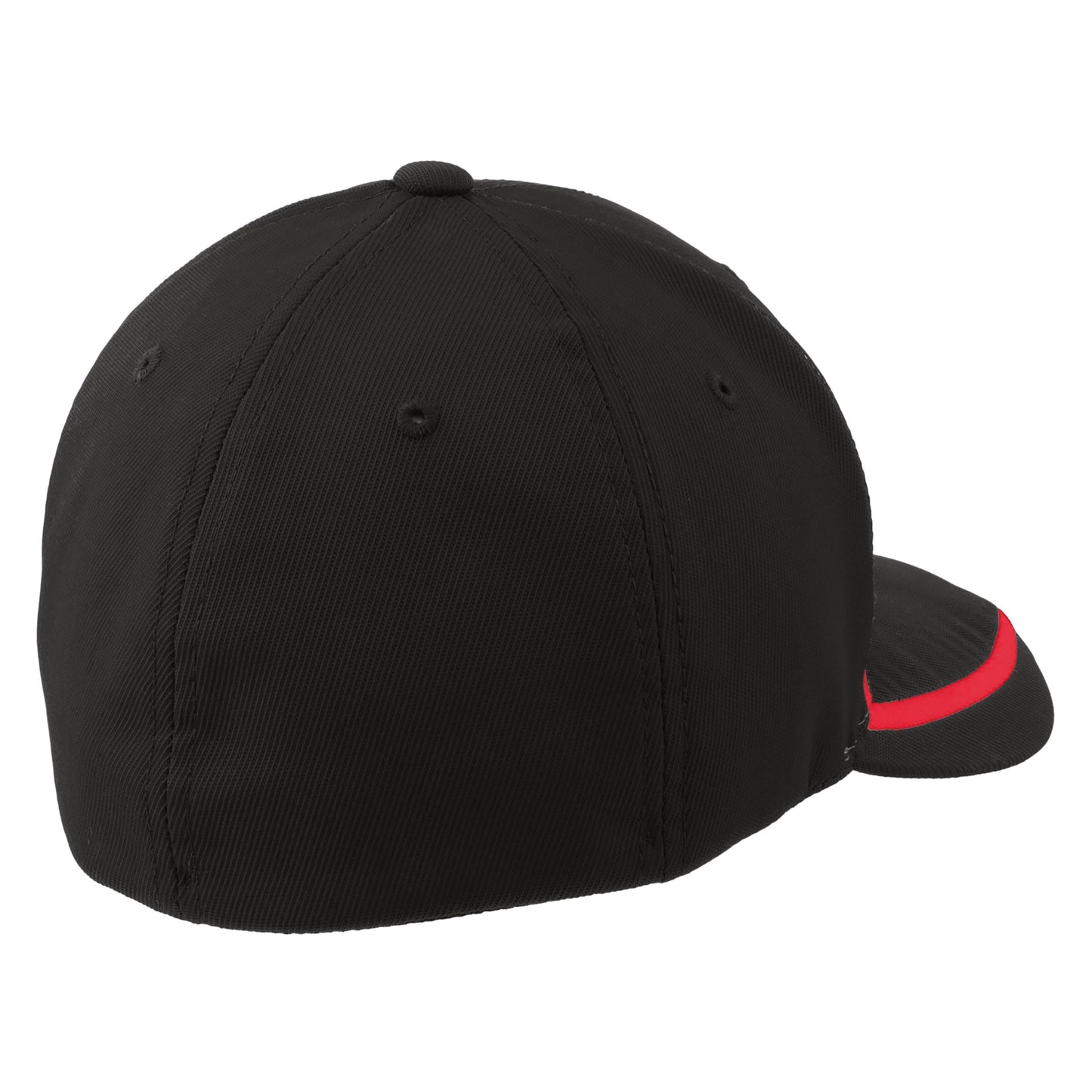 Black/True Red Ball Caps - Sport-Tek - Flexible Design