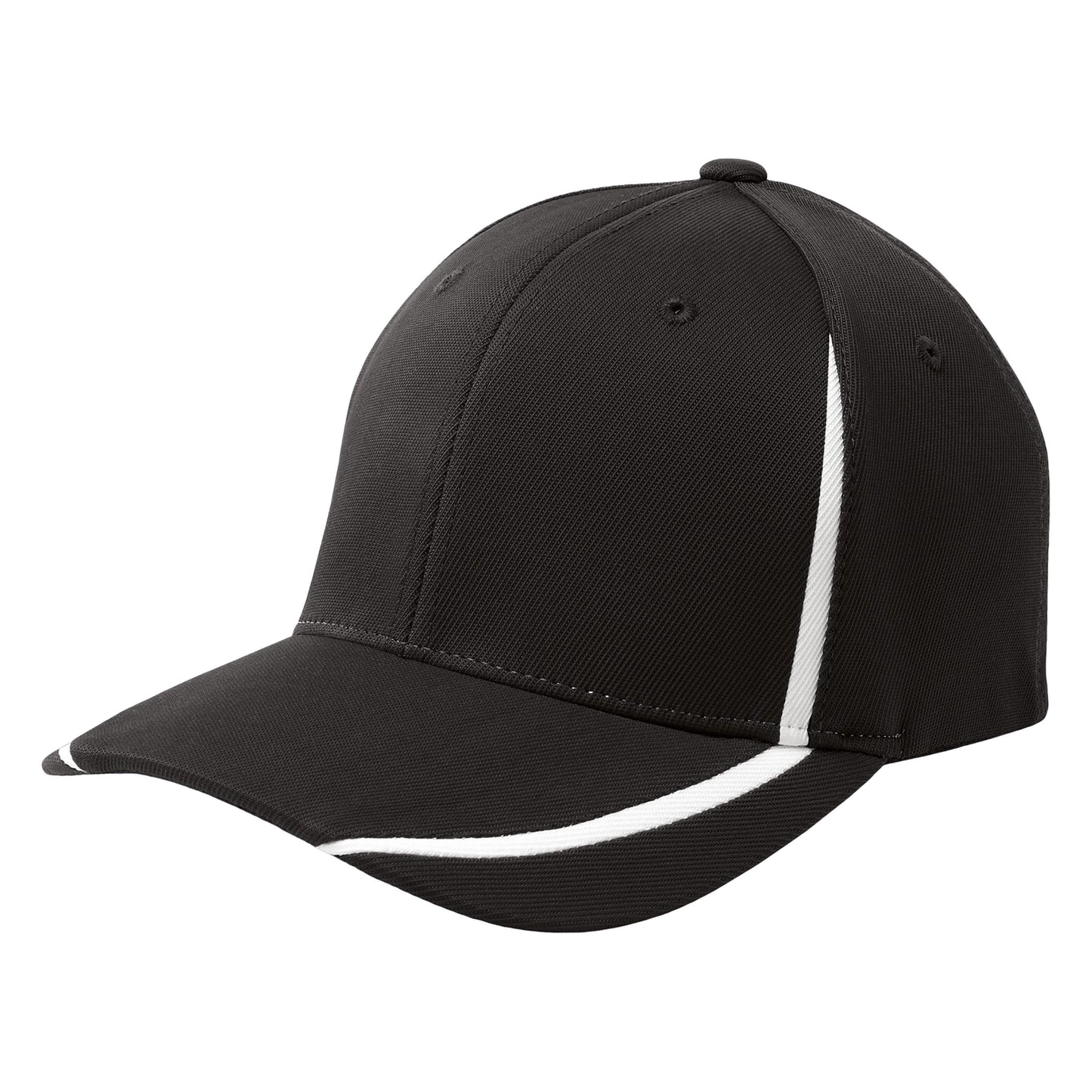 Black/True Red Ball Caps - Sport-Tek - Flexible Design