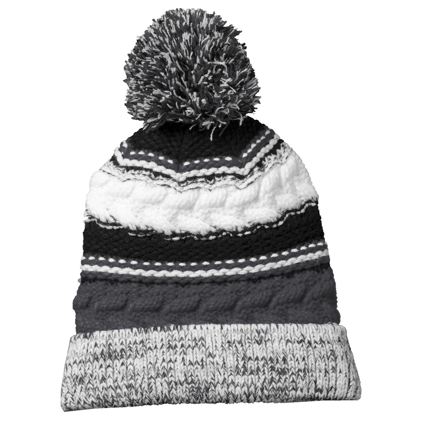 Iron Grey Beanie - Sport-Tek - Chunky Knit Design