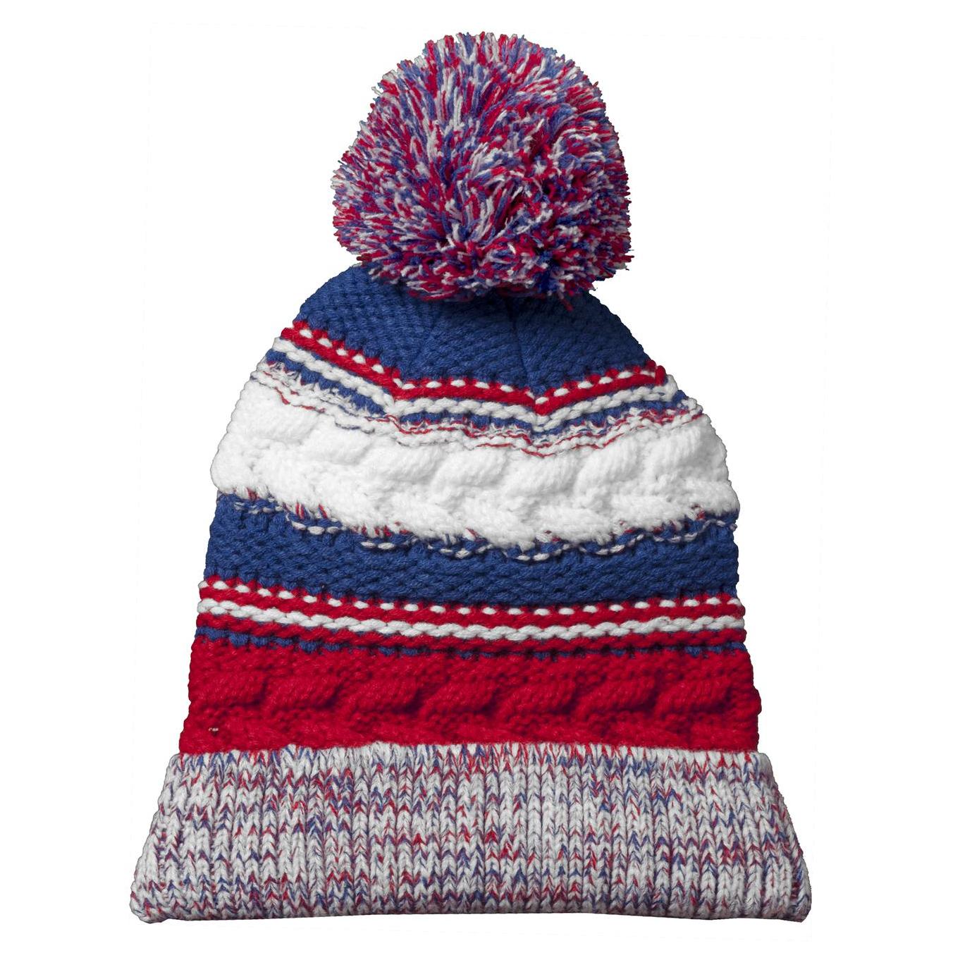 Iron Grey Beanie - Sport-Tek - Chunky Knit Design