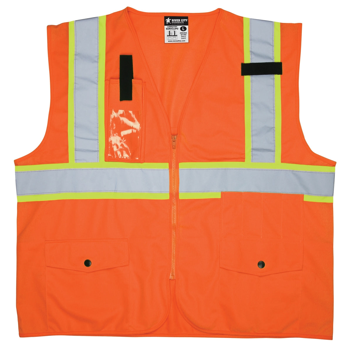 Yellow/Lime Safety Vest - MCR Safety - Solid Surveyor