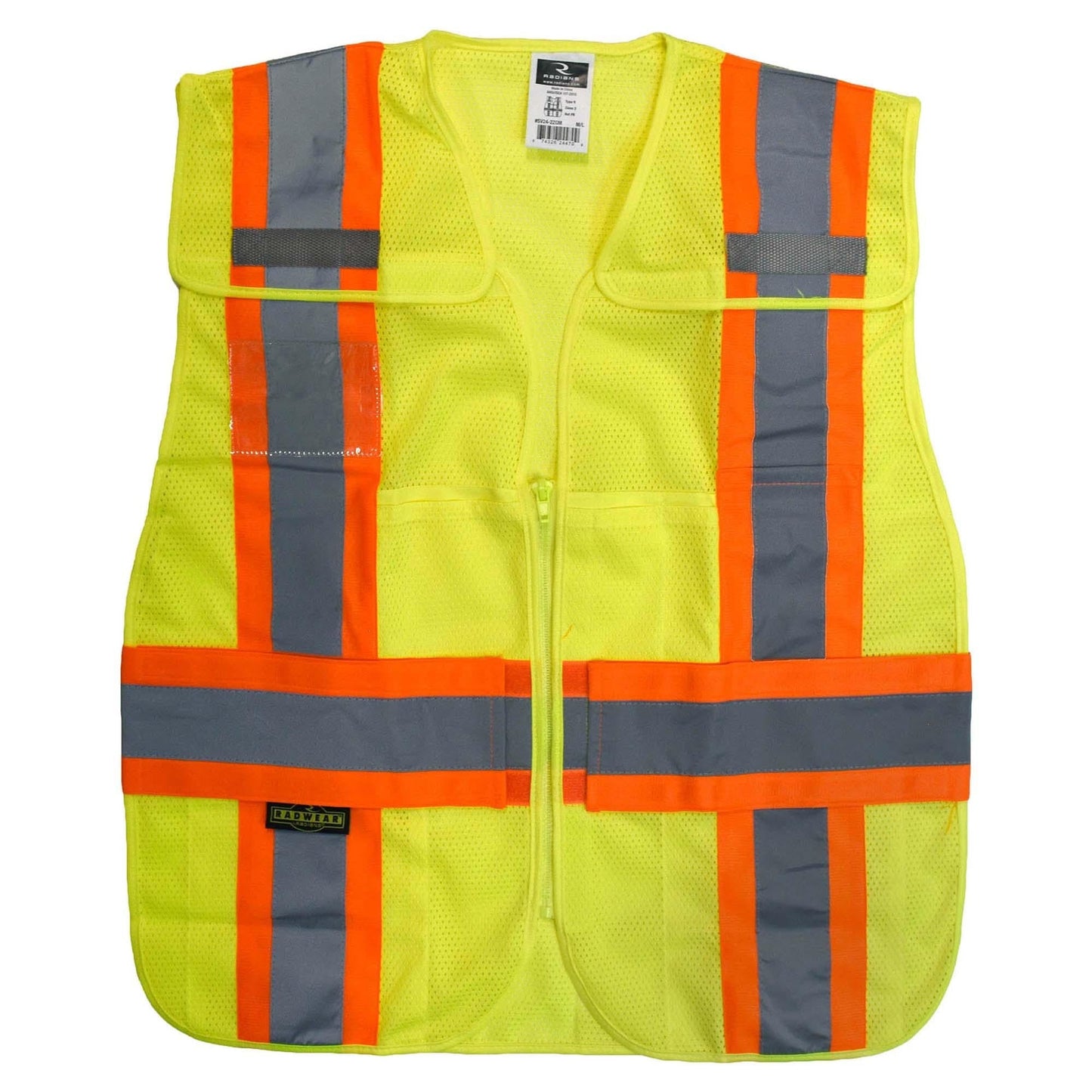 Yellow/Lime Safety Vest - Radians - Breakaway Design