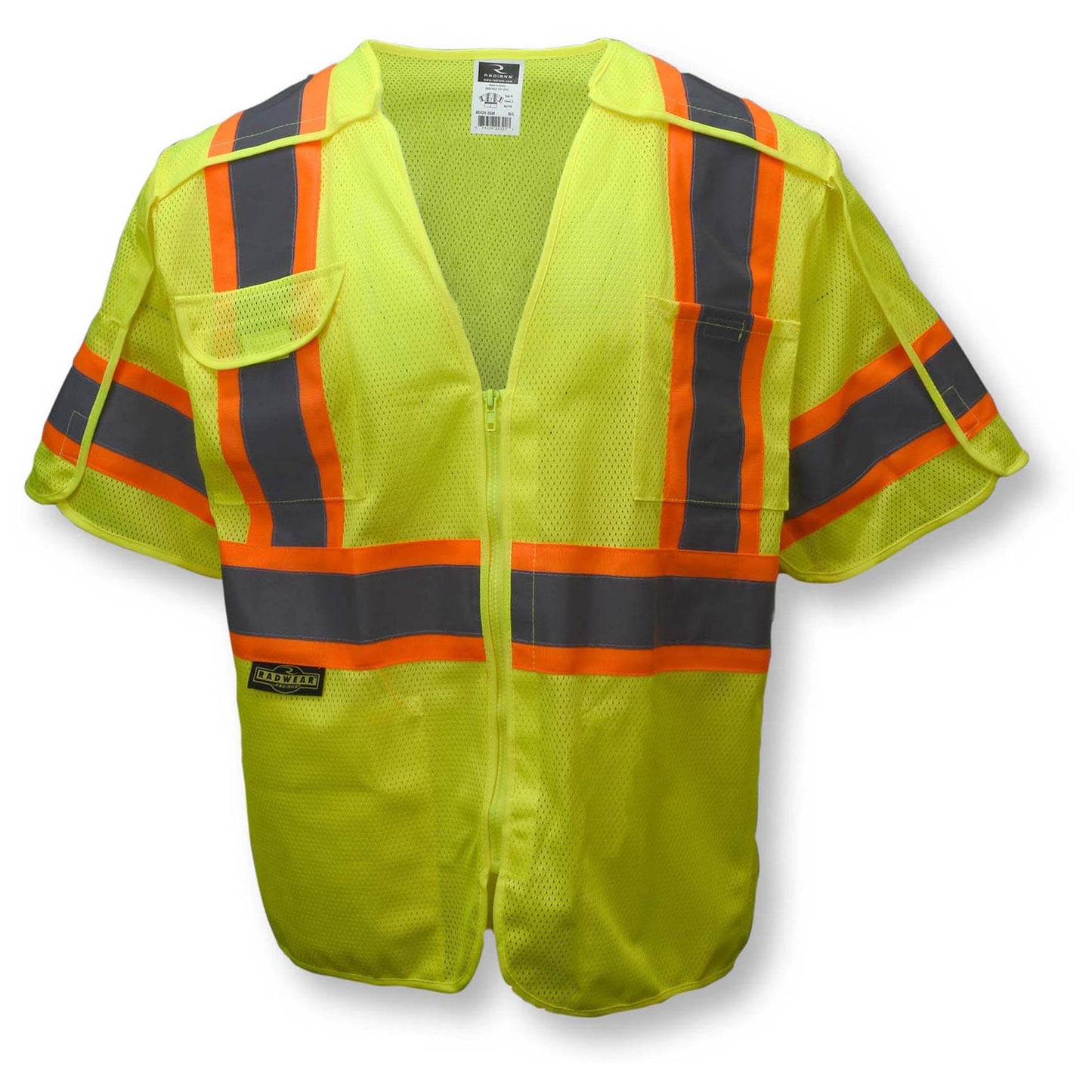 Yellow/Lime Safety Vests - Radians - Breakaway Design