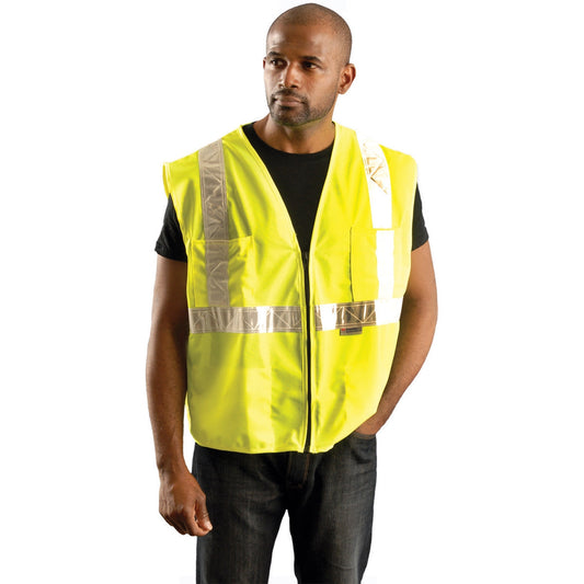 Yellow/Lime Safety Vest - OK-1 - Reflective Material