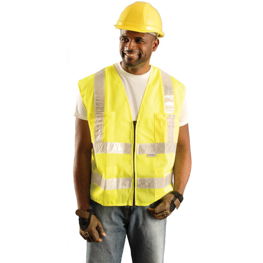 Yellow/Lime Safety Vests - OK-1 - Premium Mesh