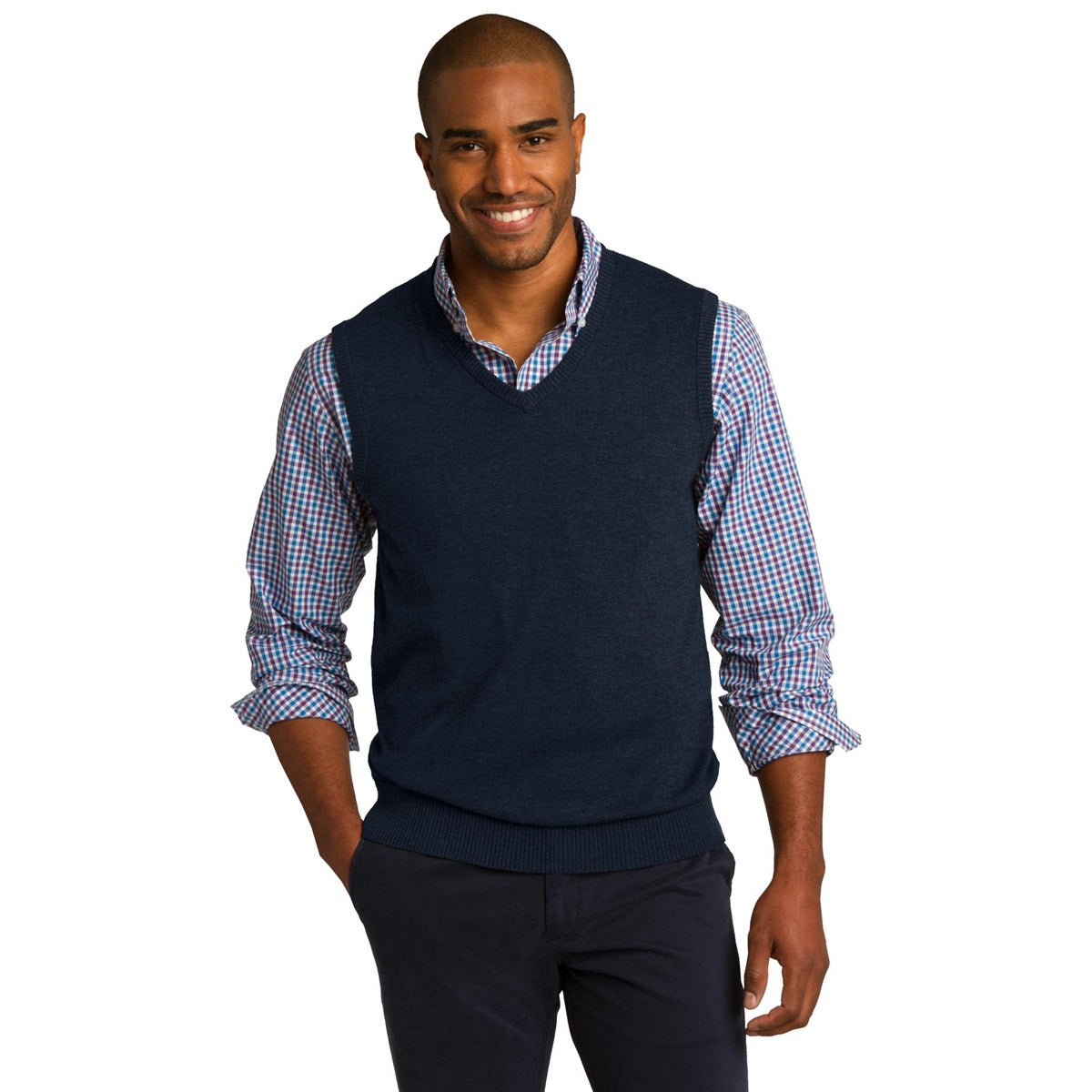 Black Vests - Elegant Sweater - Port Authority - Versatile Fit