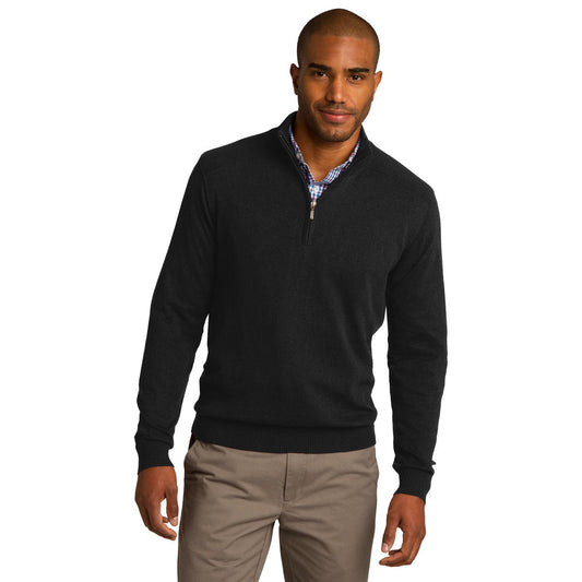 Navy Sweater - Port Authority - Stylish Rib Knit - Fashionable