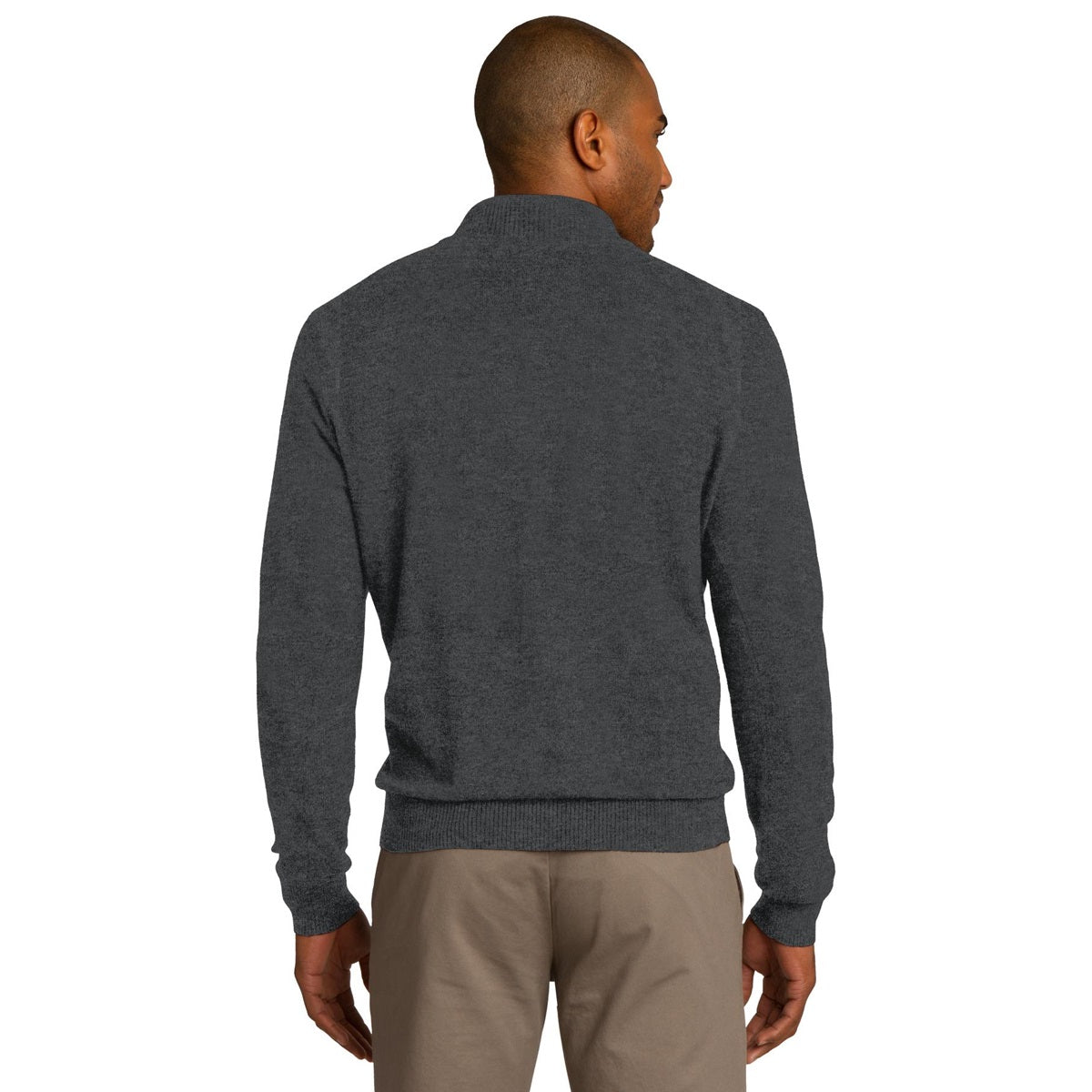 Navy Sweater - Port Authority - Stylish Rib Knit - Fashionable