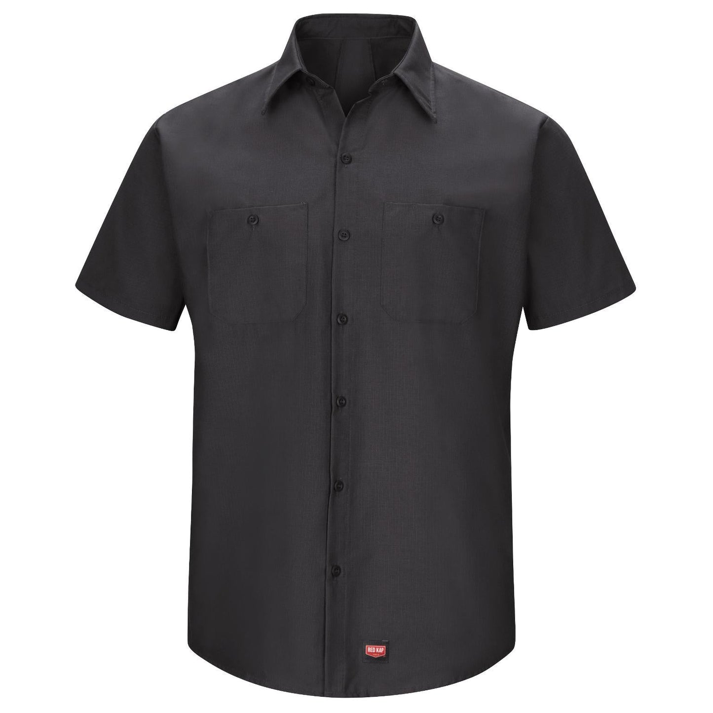 Black Button Up Shirt - Red Kap - Ripstop Fabric