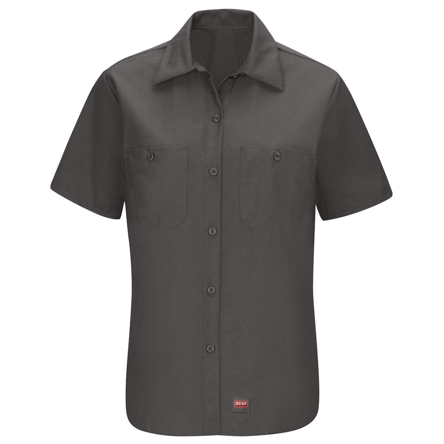 Black Button Up Shirts - Red Kap - Breathable Fabric