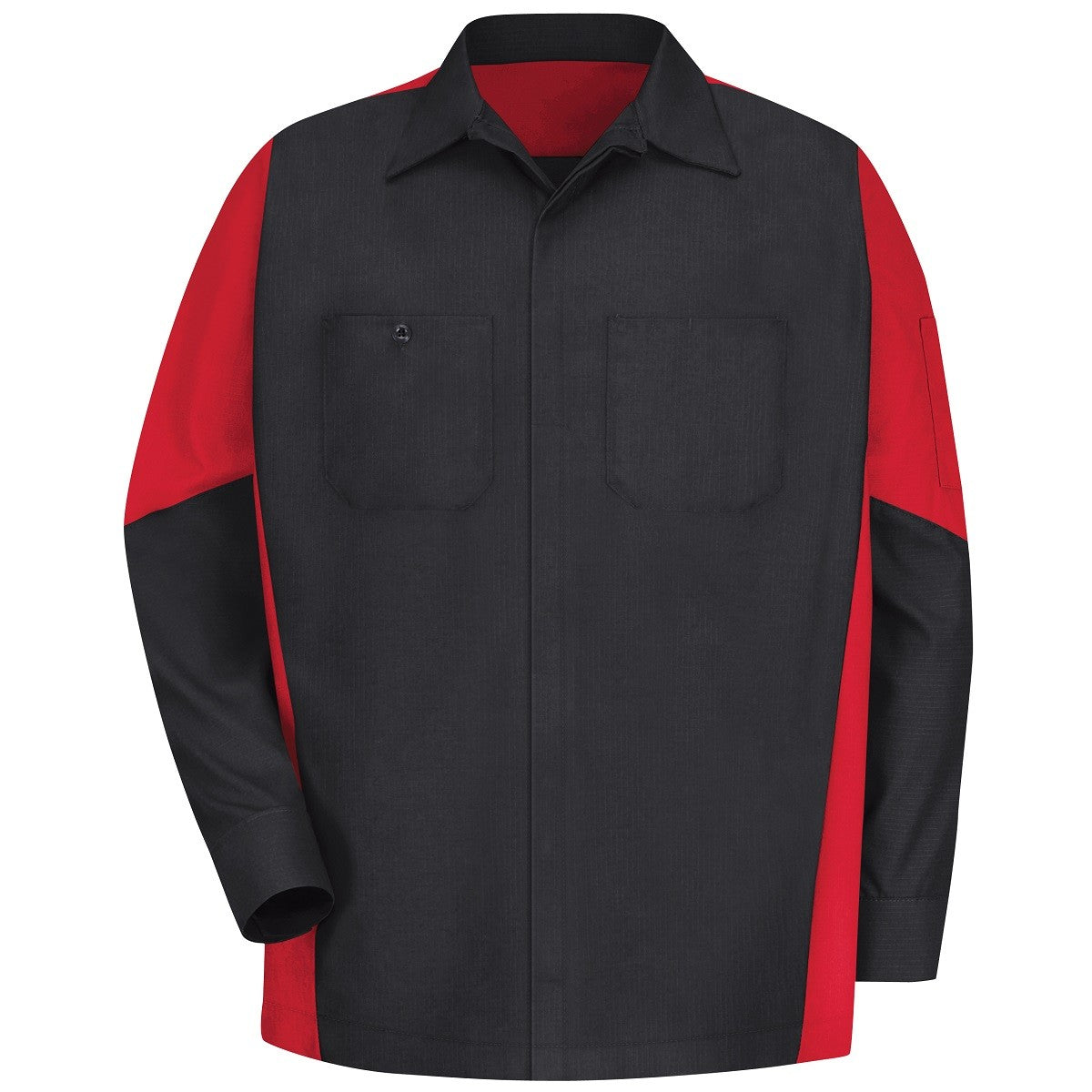 Black/Charcoal Button Up Shirt - Red Kap - Durable Fabric