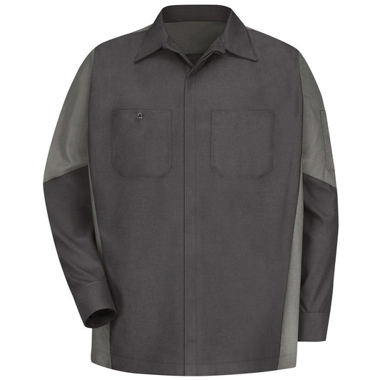 Black/Charcoal Button Up Shirt - Red Kap - Durable Fabric