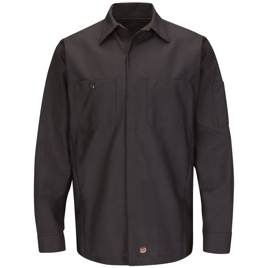 Black Button Up Shirt - Red Kap - Durable Ripstop Fabric