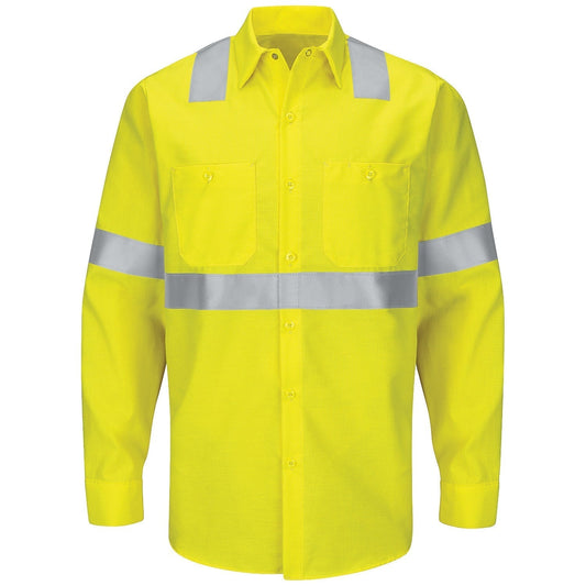 Fluorescent Yellow Button Up Shirt - Red Kap - Hi-Visibility
