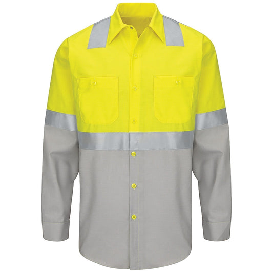 Hi-Vis Button Up Shirt - Red Kap - Ripstop Fabric