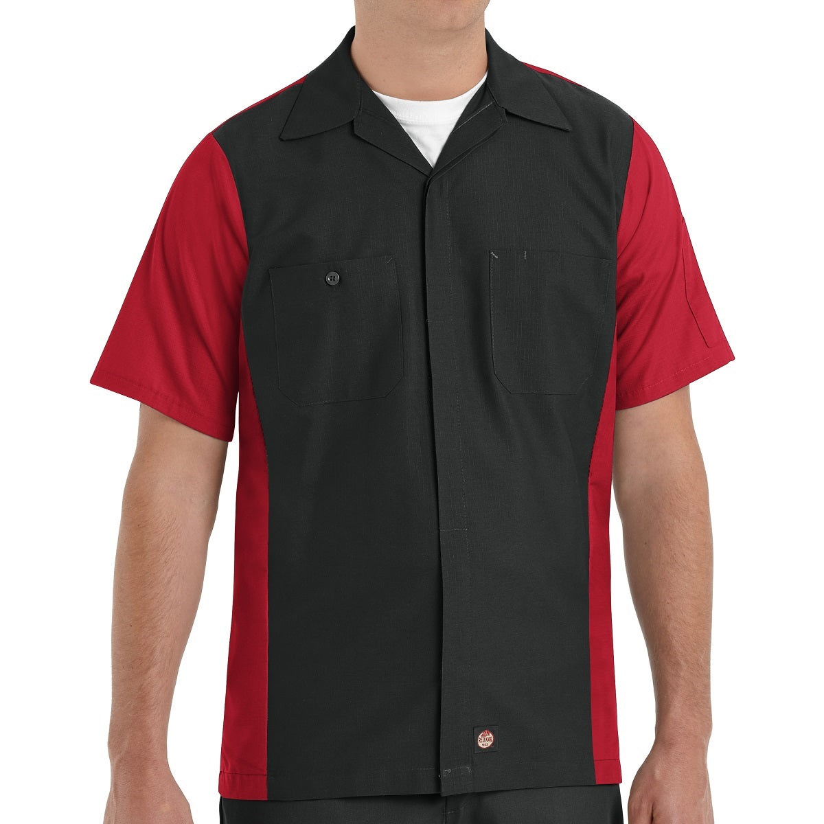 Black/Charcoal Button Up Shirts - Red Kap - Stain Resistant