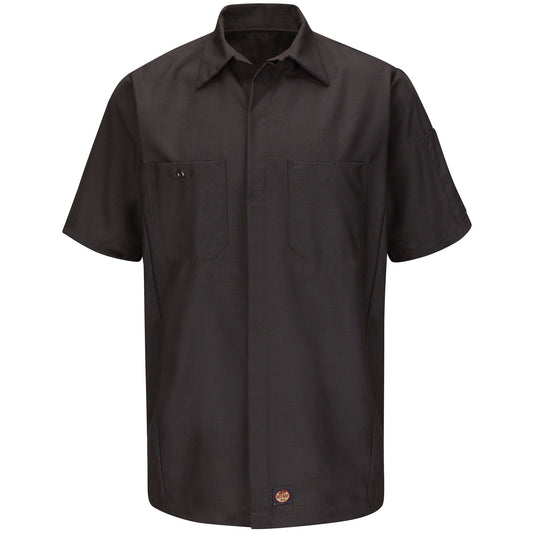 Black Button Up Shirt - Red Kap - Lightweight Fabric