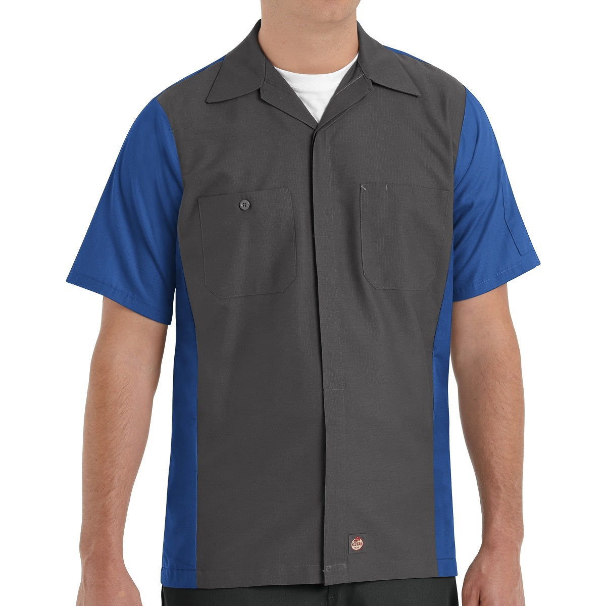 Black/Charcoal Button Up Shirts - Red Kap - Stain Resistant