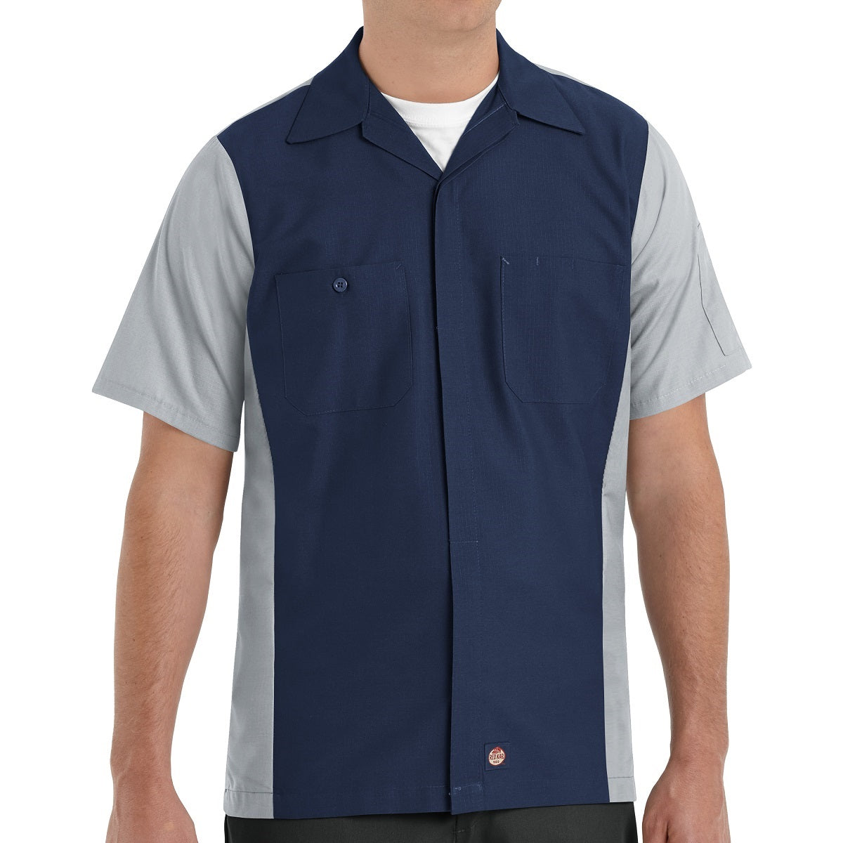 Black/Charcoal Button Up Shirts - Red Kap - Stain Resistant