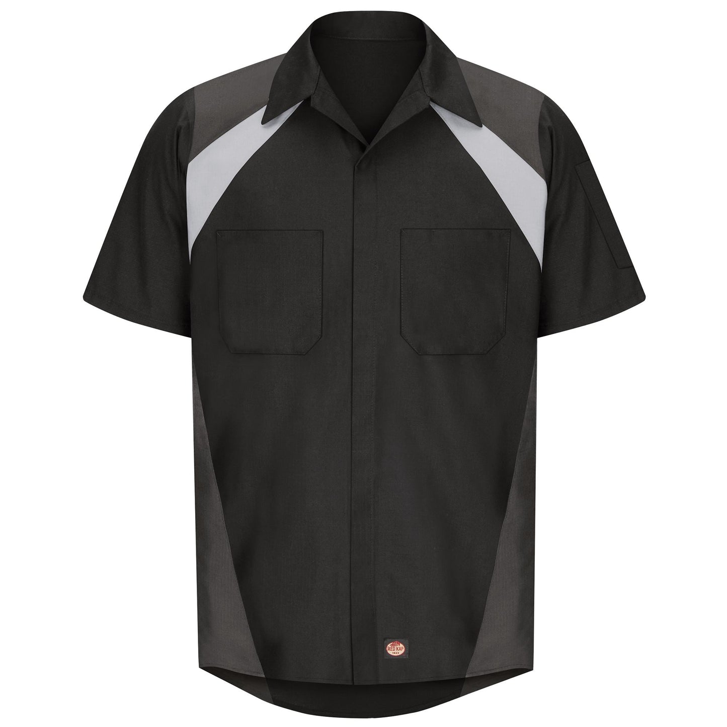 Black/Charcoal Button Up Shirt - Red Kap - Durable Fabric