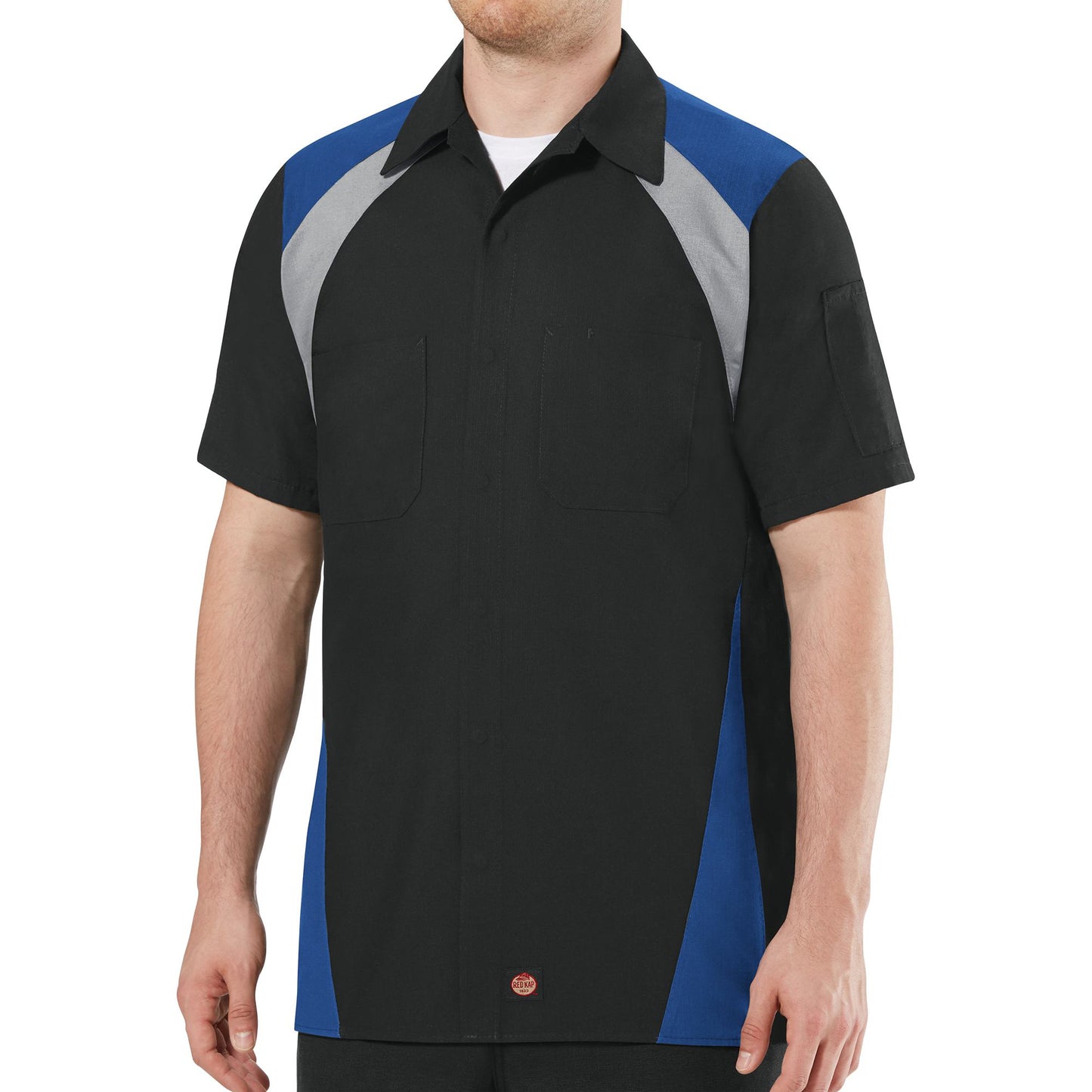 Black/Charcoal Button Up Shirt - Red Kap - Durable Fabric