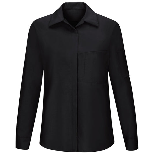 Black/Charcoal Button Up Shirt - Red Kap - Oilblock Fabric