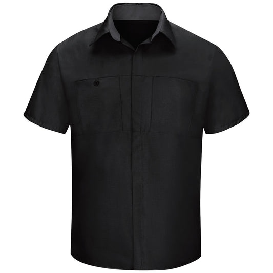 Black/Charcoal Button Up Shirt - Red Kap - OilBlok Fabric