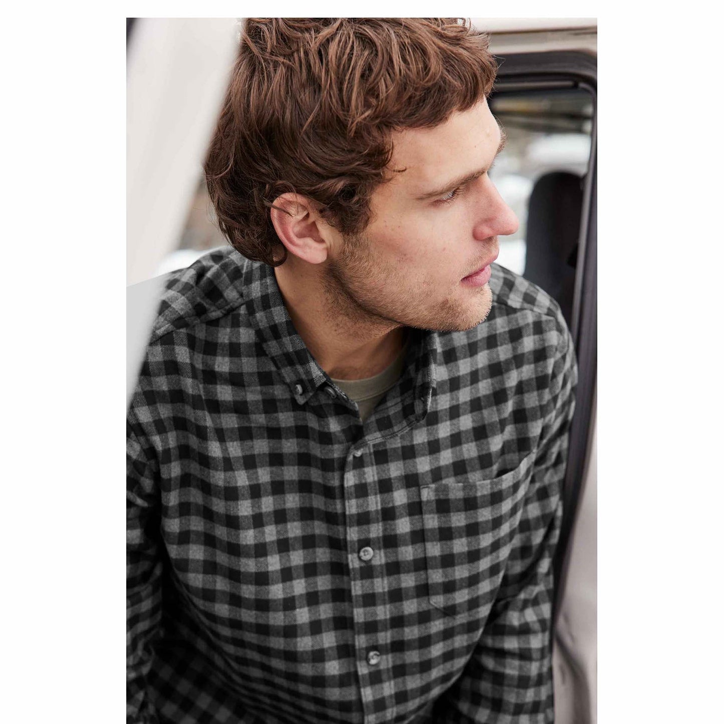Deep Black Mini Buffalo Shirt - Eddie Bauer - Soft Flannel