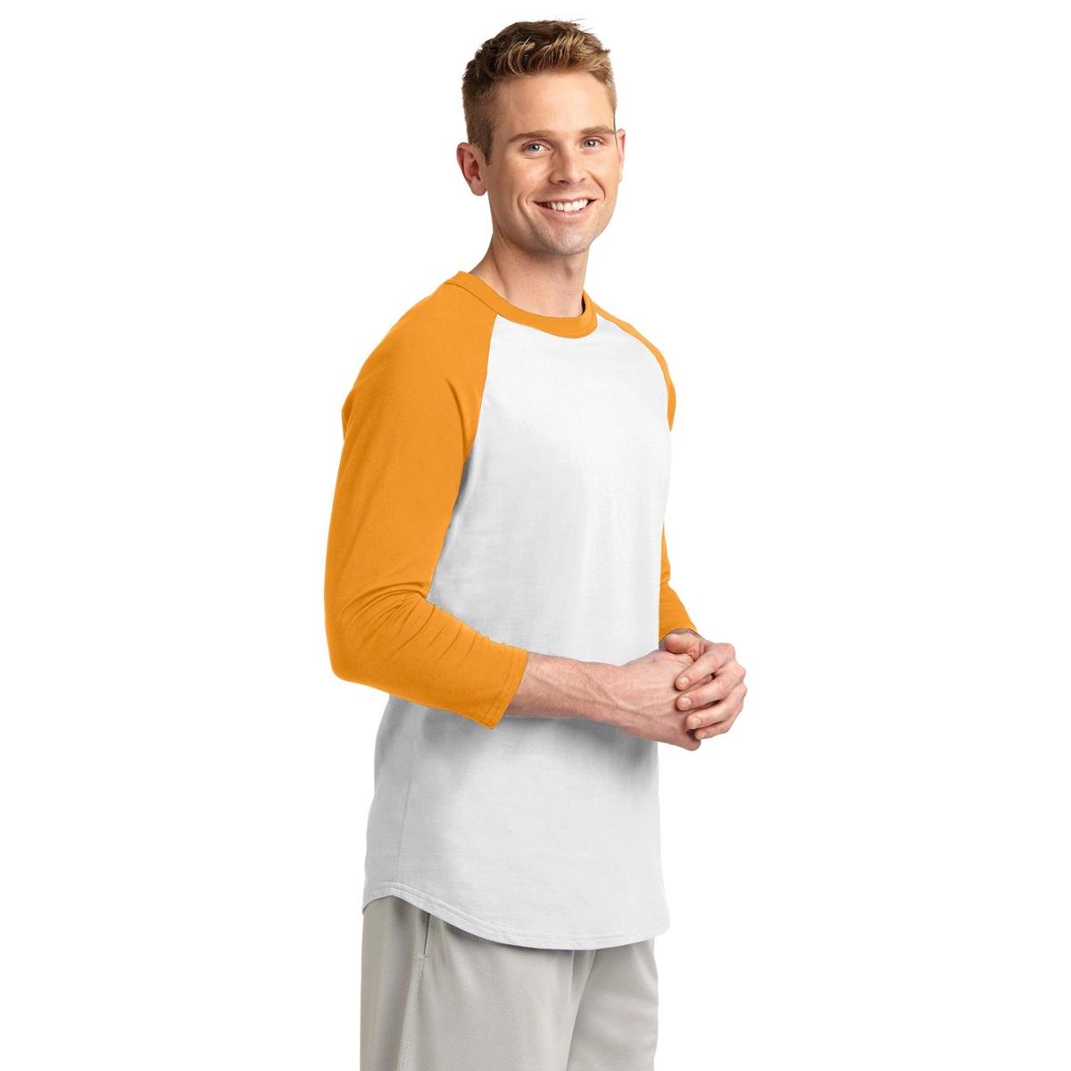 White/Deep Orange Jersey - Sport-Tek - Soft Cotton