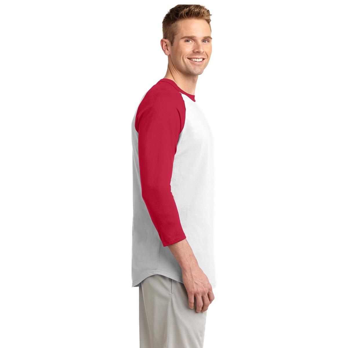 White/Deep Orange Jersey - Sport-Tek - Soft Cotton