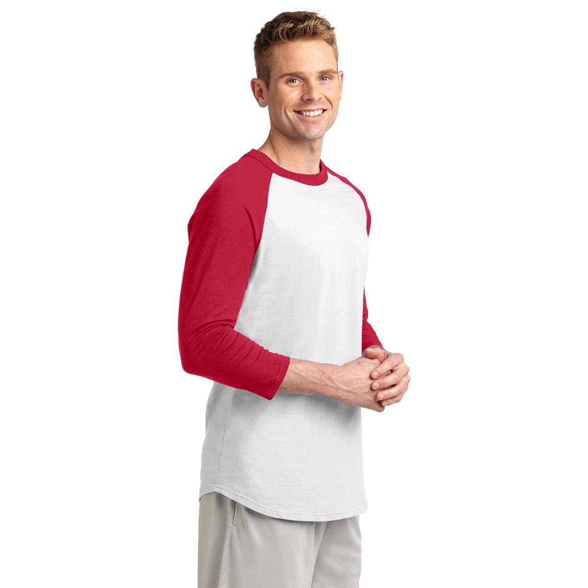 White/Deep Orange Jersey - Sport-Tek - Soft Cotton