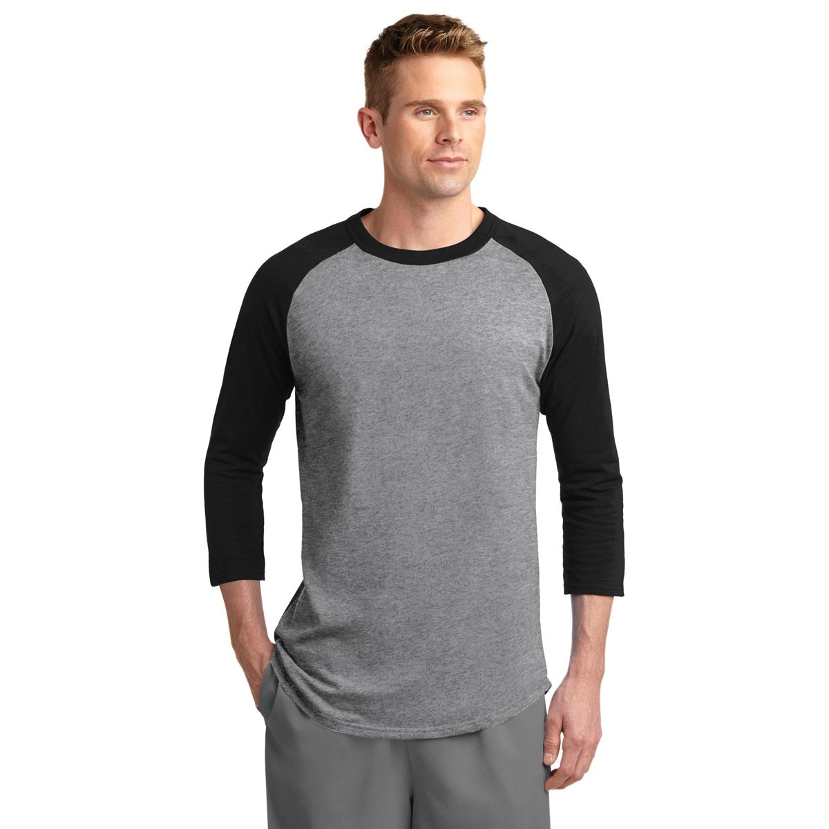 White/Deep Orange Jersey - Sport-Tek - Soft Cotton