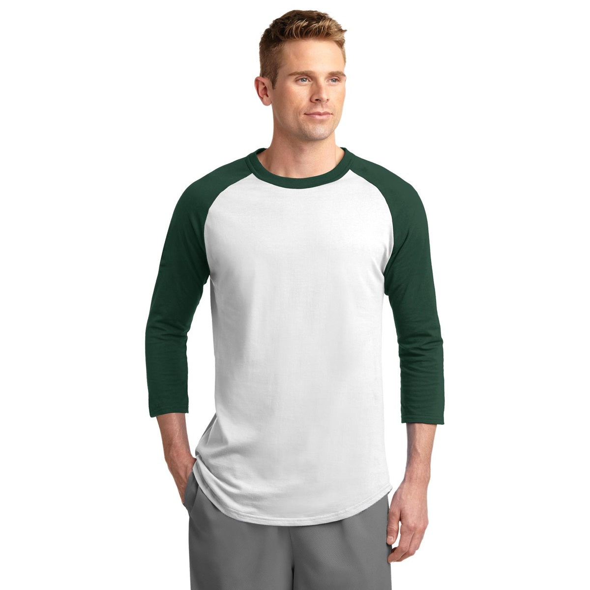 White/Deep Orange Jersey - Sport-Tek - Soft Cotton